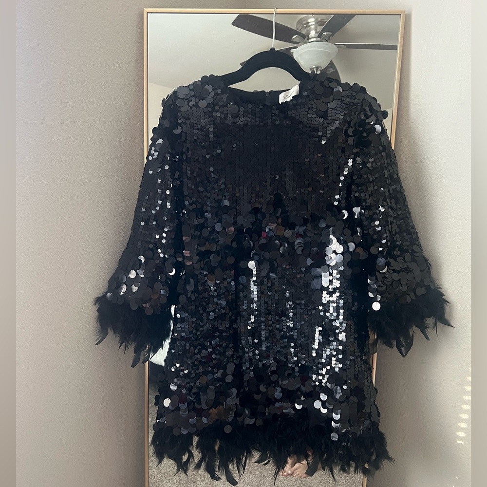 Bohme “A Night in Paris” sequined cocktail dress.